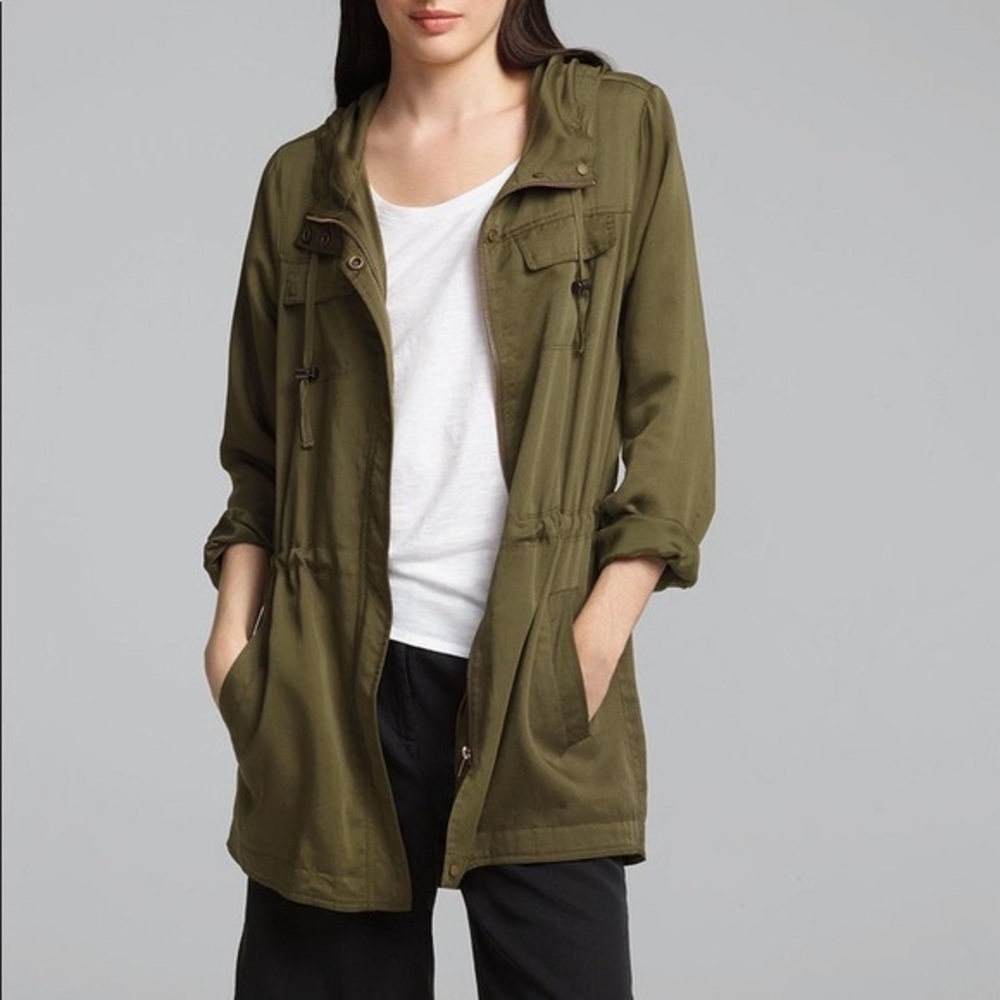 Eileen Fisher Polished Tencel Hooded Anorak Jacket - Picture 3 of 10